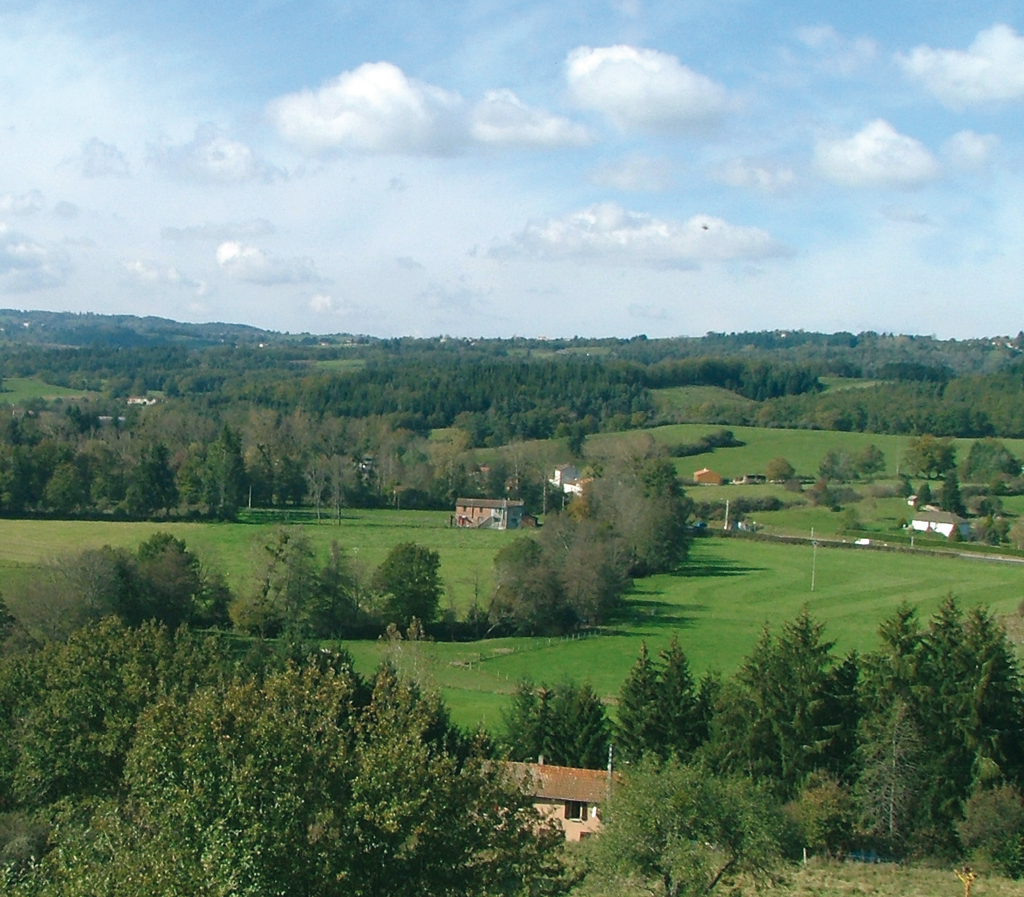 Image typique du Bas-Livradois dans le bassin de Saint Dier-d'Auvergne