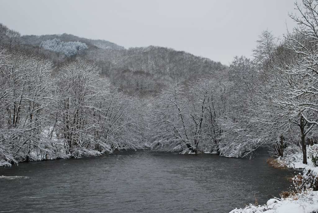 Ambiance hivernale, la Sioule à Chouvigny