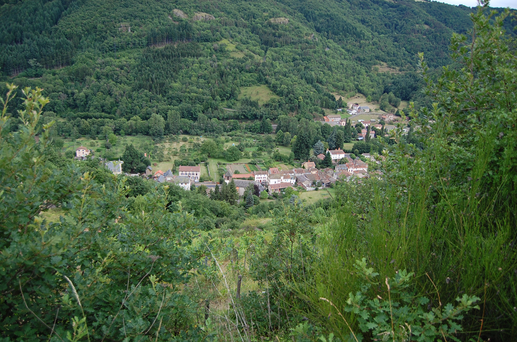 Versant en friche dominant la vallée de l'Alagnon