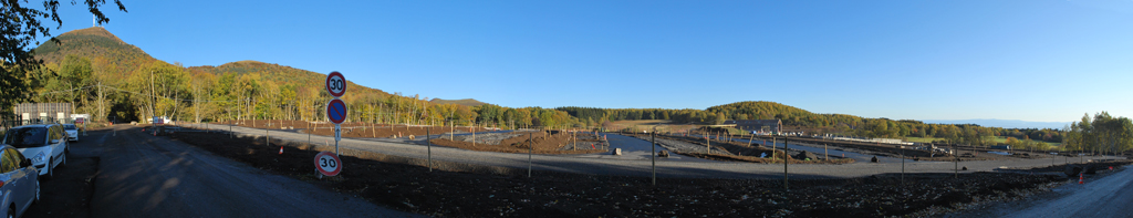 Parking d'accueil du panoramique des Dômes (lors de sa construction)