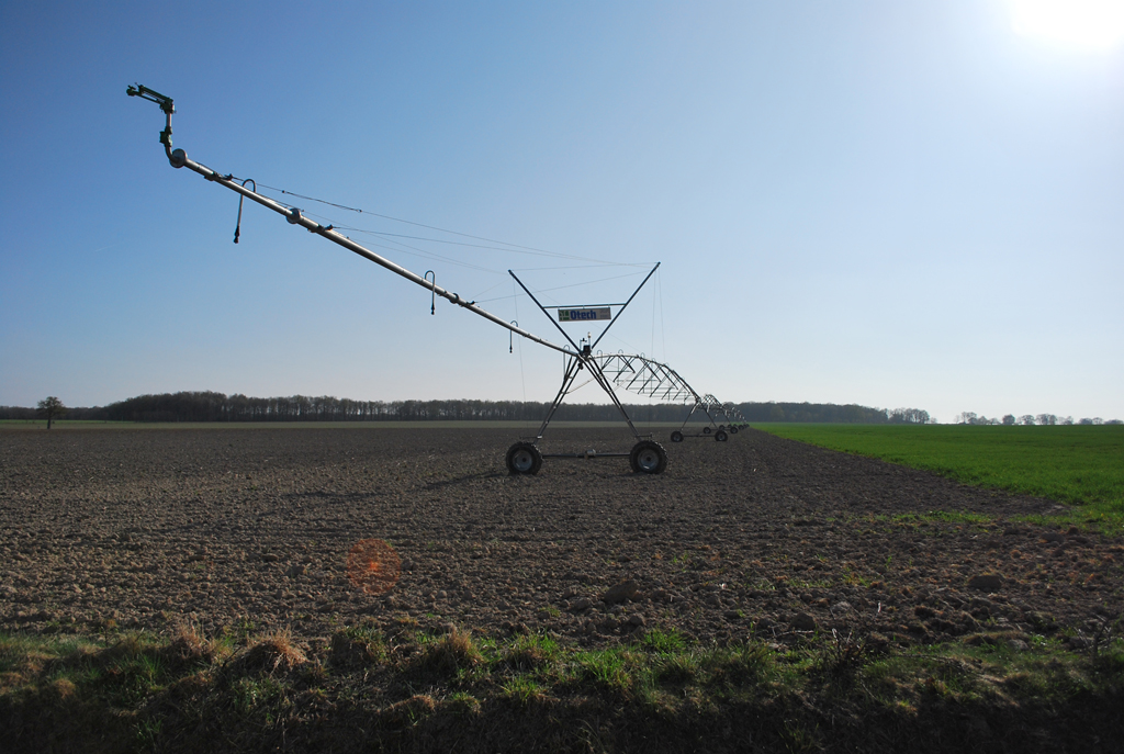 Terres agricoles à l'approche de Moulins vers Trévol