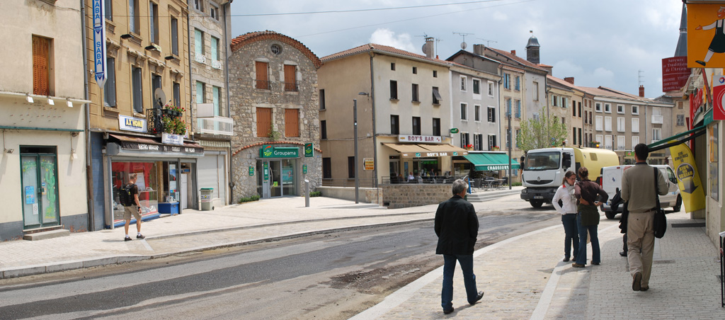 Centre de Craponne-sur-Arzon en cours de réaménagement