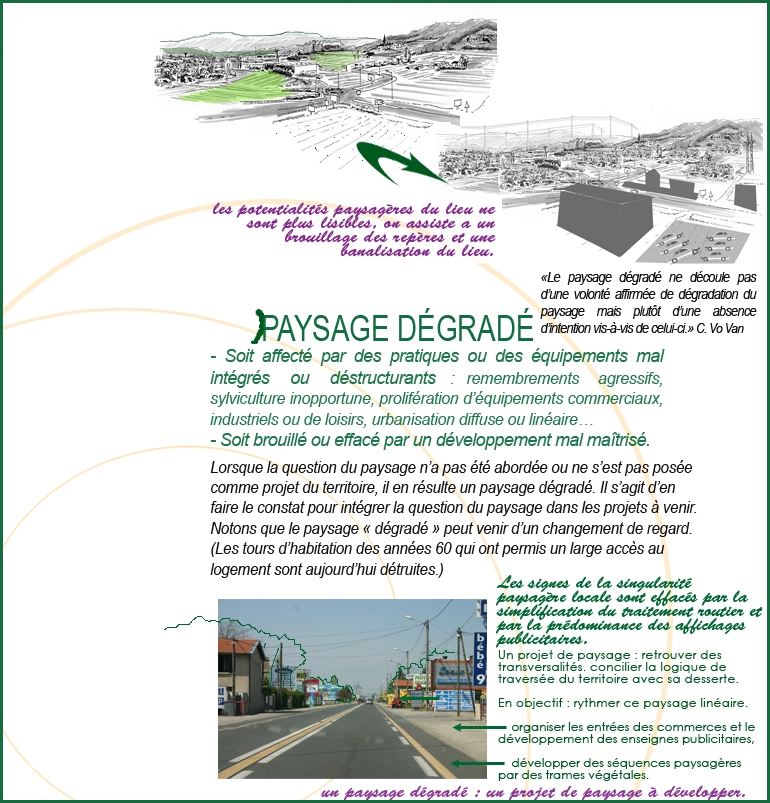 Paysage dégradé